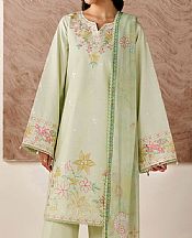 Farasha Light Green Lawn Suit- Pakistani Designer Lawn Suits