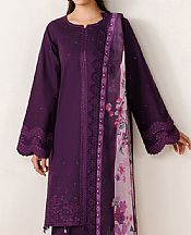 Farasha Purple Lawn Suit- Pakistani Lawn Dress
