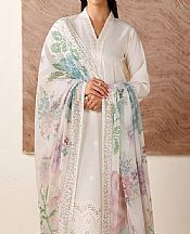 Farasha Off-white Lawn Suit- Pakistani Lawn Dress
