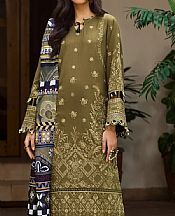 Olive Khaddar Suit- Pakistani Winter Dress