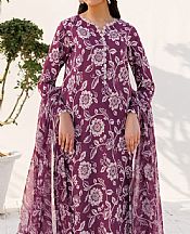 Farasha Grape Purple Lawn Suit- Pakistani Designer Lawn Suits