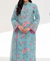 Farasha Baby Blue Lawn Suit- Pakistani Designer Lawn Suits
