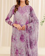 Farasha Pink Swan/Purple Lawn Suit- Pakistani Lawn Dress