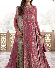 Farasha Light Burgundy Chiffon Suit- Pakistani Designer Chiffon Suit