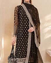 Farasha Black Chiffon Suit- Pakistani Designer Chiffon Suit