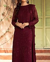 Deep Crimson Chiffon Suit- Pakistani Chiffon Dress