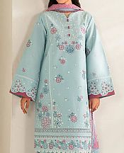 Farasha Light Turquoise Lawn Suit- Pakistani Designer Lawn Suits