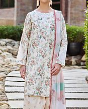 Farasha Off White Lawn Suit- Pakistani Designer Lawn Suits