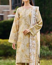Farasha Beige Lawn Suit- Pakistani Designer Lawn Suits