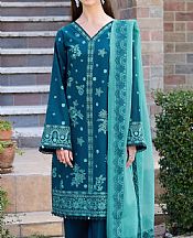 Farasha Teal Blue Lawn Suit- Pakistani Lawn Dress