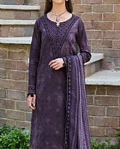 Farasha Plum Purple Lawn Suit- Pakistani Designer Lawn Suits