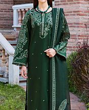 Farasha Dark Green Lawn Suit- Pakistani Lawn Dress