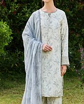 Farasha Off White Lawn Suit- Pakistani Designer Lawn Suits