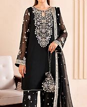 Farasha Black Chiffon Suit- Pakistani Chiffon Dress