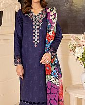 Farasha Indigo Lawn Suit- Pakistani Designer Lawn Suits