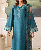 Farasha Denim Blue Lawn Suit- Pakistani Designer Lawn Suits