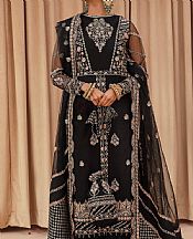Farasha Black Net Suit- Pakistani Chiffon Dress