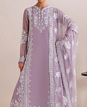 Farasha Lilac Chiffon Suit- Pakistani Designer Chiffon Suit