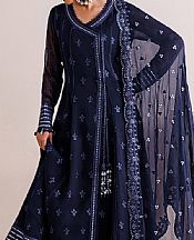 Farasha Navy Blue Chiffon Suit- Pakistani Chiffon Dress