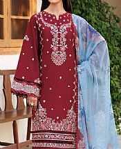 Farasha Vivid Auburn Lawn Suit- Pakistani Designer Lawn Suits