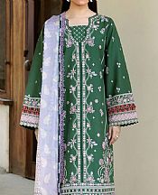 Farasha Green Lawn Suit- Pakistani Designer Lawn Suits