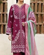 Farasha Dark Raspberry Lawn Suit- Pakistani Lawn Dress