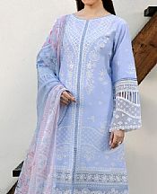 Farasha Light Periwinkle Lawn Suit- Pakistani Designer Lawn Suits