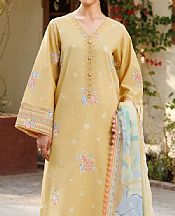 Farasha Sand Gold Lawn Suit- Pakistani Lawn Dress