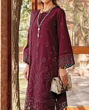 Farasha Wine Lawn Suit- Pakistani Lawn Dress