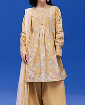 Florent Sand Gold Lawn Suit- Pakistani Lawn Dress