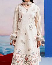 Florent Off-white Lawn Suit- Pakistani Designer Lawn Suits