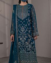 Flossie Teal Chiffon Suit- Pakistani Chiffon Dress