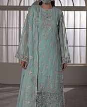Flossie Aqua Chiffon Suit- Pakistani Chiffon Dress