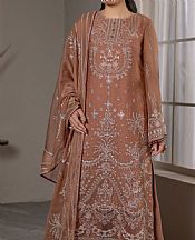 Flossie Brown Chiffon Suit- Pakistani Designer Chiffon Suit