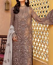 Flossie Taupe Chiffon Suit- Pakistani Designer Chiffon Suit