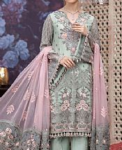 Turquoise Chiffon Suit