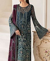 Teal Chiffon Suit