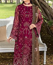 Egg Plant Chiffon Suit