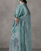 Flossie Light Turquoise Chiffon Suit- Pakistani Designer Chiffon Suit