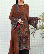 Sienna Brown Chiffon Suit- Pakistani Chiffon Dress