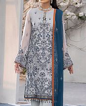 Flossie Slate Grey Chiffon Suit- Pakistani Designer Chiffon Suit