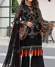 Flossie Black Chiffon Suit- Pakistani Designer Chiffon Suit