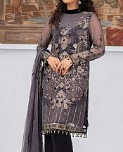 Flossie Gray Chiffon Suit- Pakistani Designer Chiffon Suit