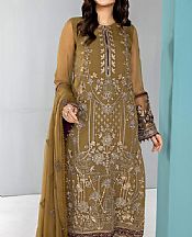 Flossie Olive Chiffon Suit- Pakistani Chiffon Dress