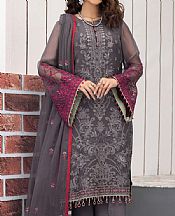 Flossie Dark Grey Chiffon Suit- Pakistani Chiffon Dress