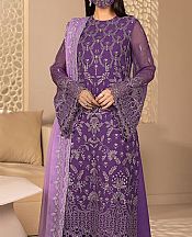 Flossie Plum Chiffon Suit- Pakistani Designer Chiffon Suit