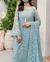 Sky Blue Chiffon Suit