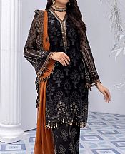 Flossie Black Chiffon Suit- Pakistani Designer Chiffon Suit