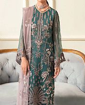 Flossie Mineral Green Chiffon Suit- Pakistani Designer Chiffon Suit