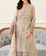 Flossie Beige Chiffon Suit- Pakistani Designer Chiffon Suit